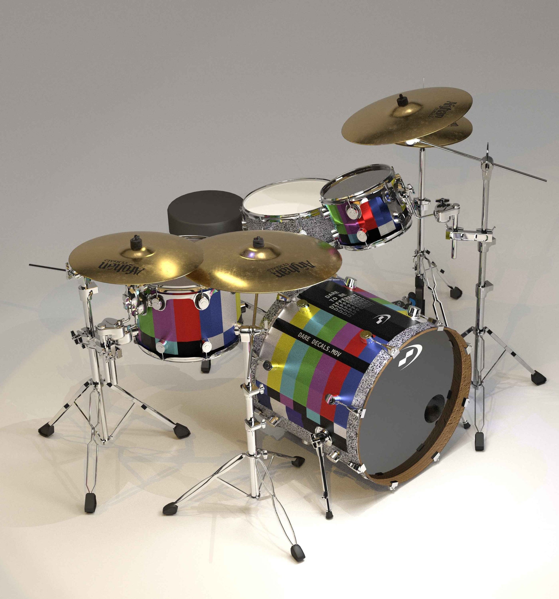 ANALOG CHROME Drum Wrap – Dare Decals